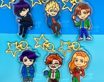 Stardew Valley Bachelors Acrylic Keychains || Sebastian Sam Alex Shane Harvey Elliott
