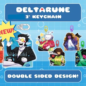 Spamton Key Deltarune Double Sided Acrylic Keychains || Kris Susie Ralsei Tenna ...