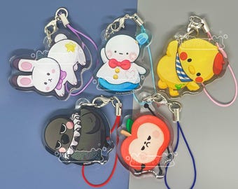 Love and Deepspace Mascot Acrylic Phone Charms || Xavier Zayne Rafayel Sylus Caleb