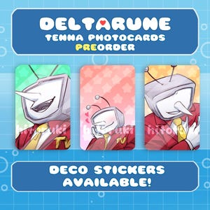 Deltarune Tenna Photocards + Vinyl Deco Sheet PREORDER