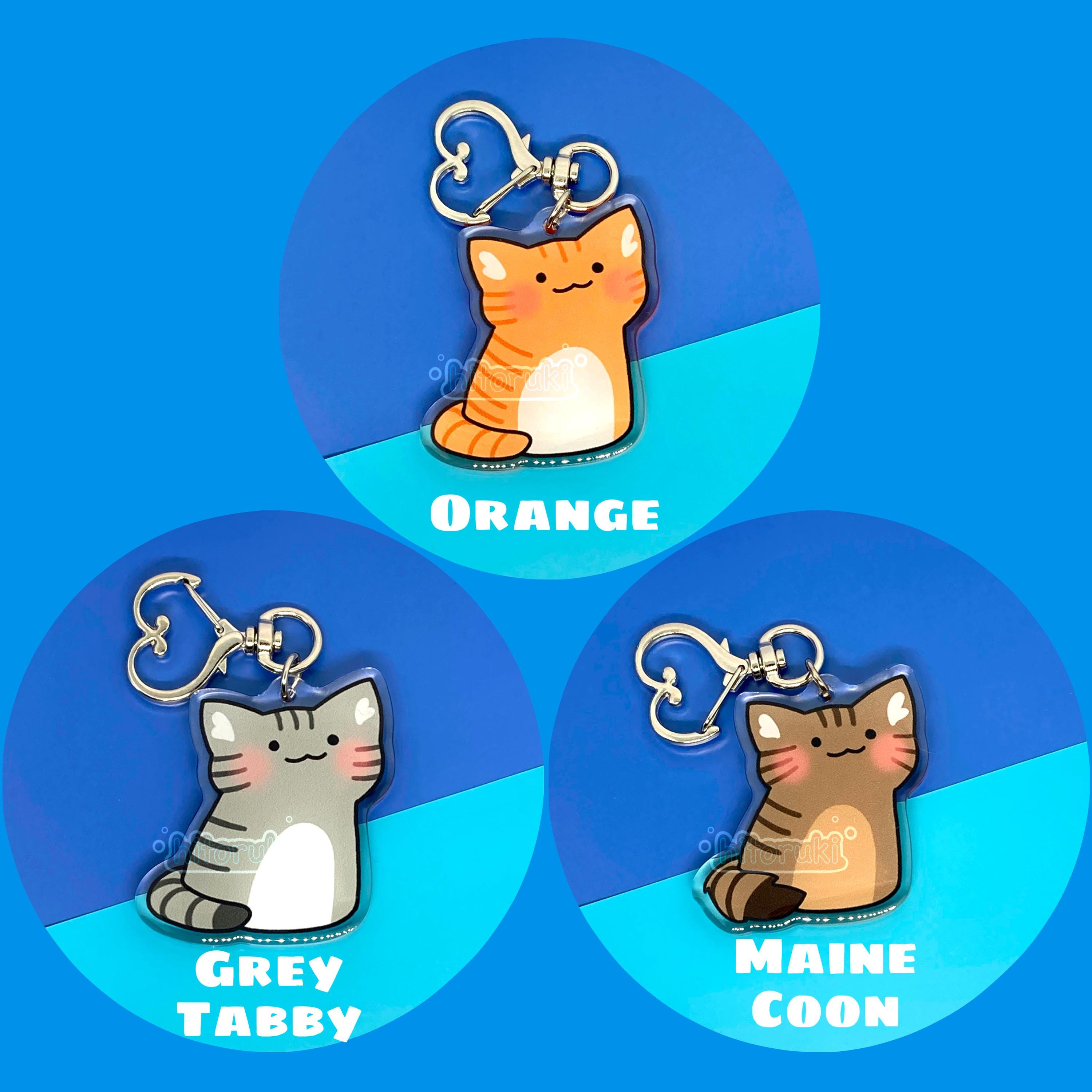 Cute Cat Acrylic Keychains!! - Etsy