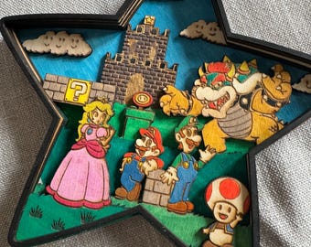 Mario Star-decor met meerdere lagen