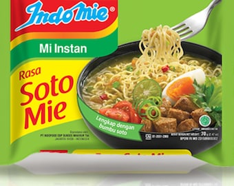 Indomie Kuah Soto Mie saveur bœuf et citron vert - 70 g - emballage multiple - Nouilles instantanées - Nouilles moelleuses - Produit d'Indonésie