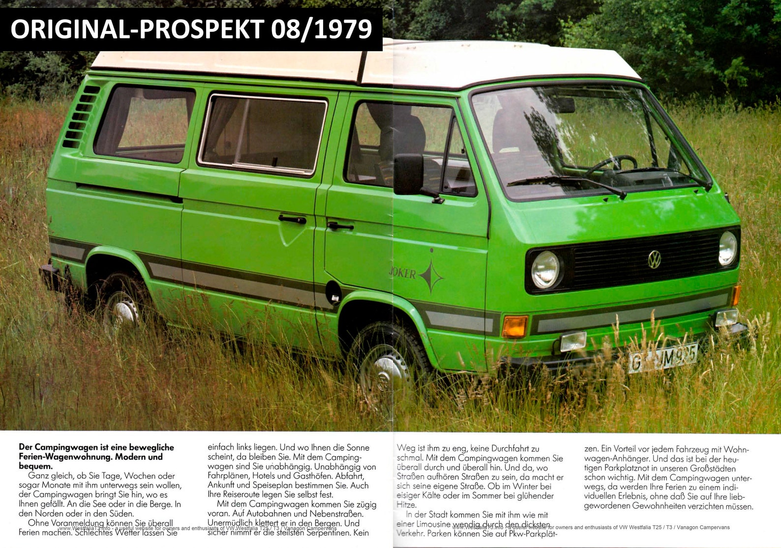 VW T3 Westfalia JOKER II 8287 Sticker Set Decal Set Vanagon Pre