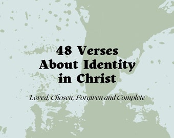 Identidad en Cristo Tarjetas de versículos bíblicos para memorizar (48 versículos)