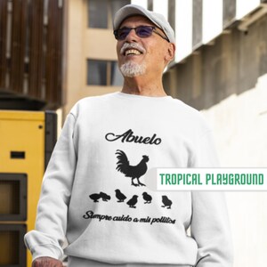 Abuelo Siempre Cuido a Mis Pollitos Grandpa Grandfather SVG、PNG ファイル、ひよこ、ひよこ、雄鶏