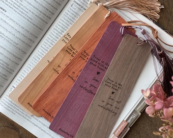 Personalized Bible Verse Bookmark Gift Custom Bible Verse Bookmark, Handmade Wooden Bookmark, Custom Bible Wood Bookmark Gift to Bible Study