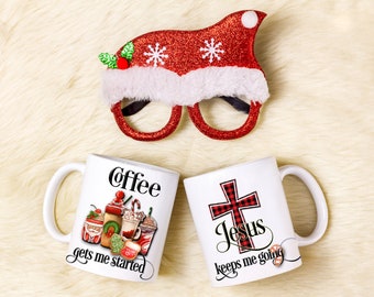 Design de caneca de café com Jesus: Sublimação cristã PNG (download digital)