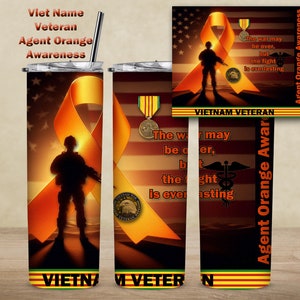 Vietnam Veteran Agent Orange Awareness Tumbler - Original Design