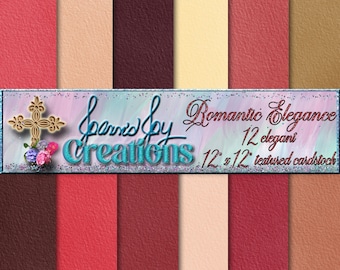 Romantic Elegance Digital Paper: 12x12 Cardstock Textures (JPEG)