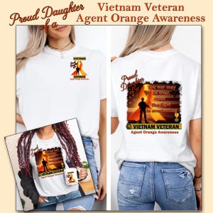 Vietnam Veteran Proud Daughter Design: Agent Orange Awareness PNG (Digital Download