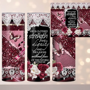 Multiple Myeloma Awareness Tumbler Wrap: Burgundy Ribbon (JPEG, PNG)