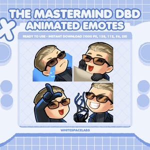 The Mastermind Albert Wesker Animated Emote Bundle | Dead by Daylight GIF Emotes for Twitch & Discord (4 animated emotes)