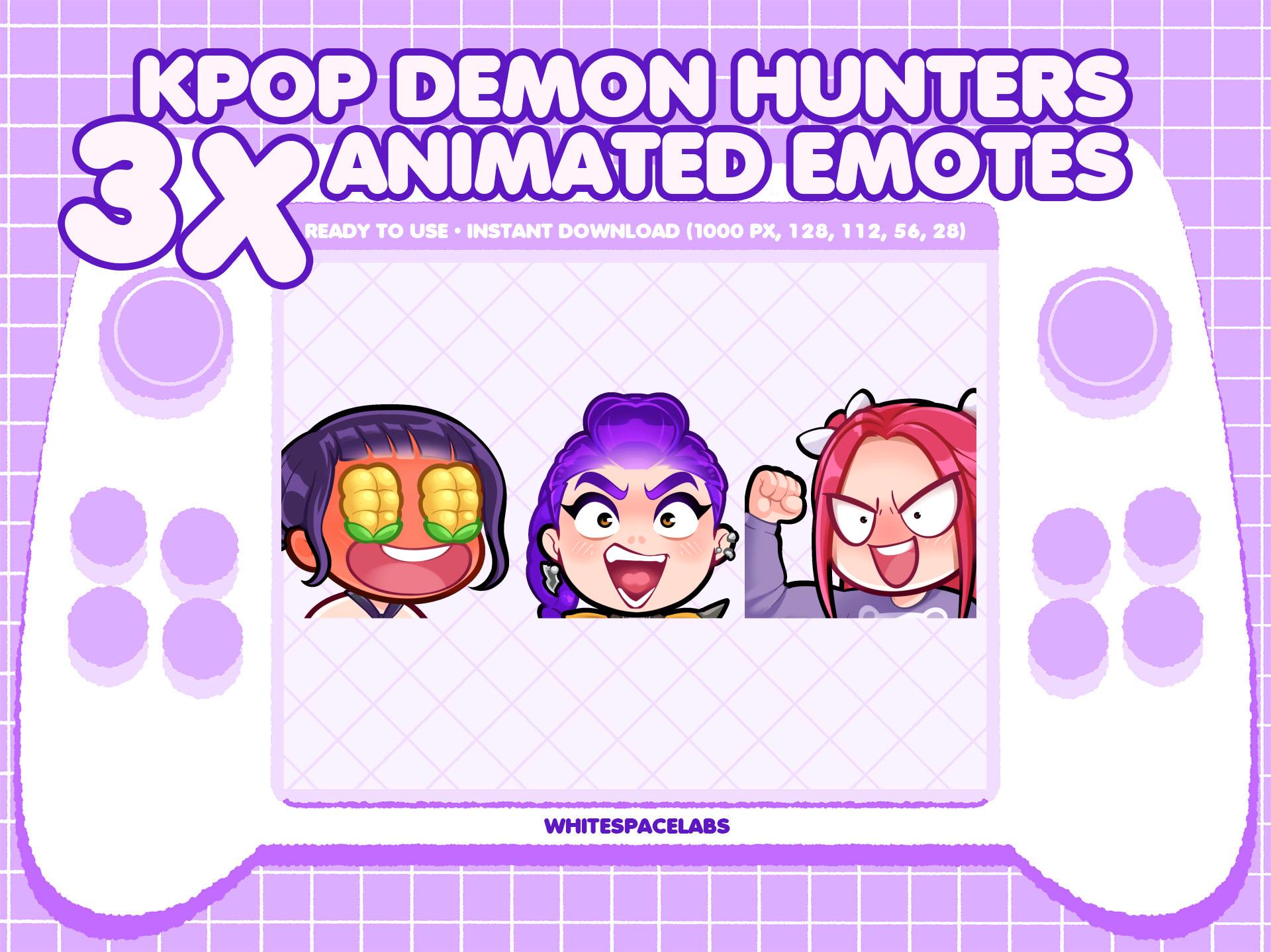 Kpop Demon Hunters Animated Emotes Bundle – Zoey Popcorn Eyes, Rumi ...
