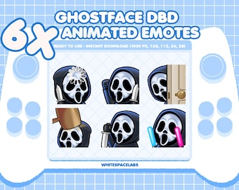 Ghostface Dead by Daylight dbd Animated Emotes Bundle – Horror GIF Twitch Emotes Pack
