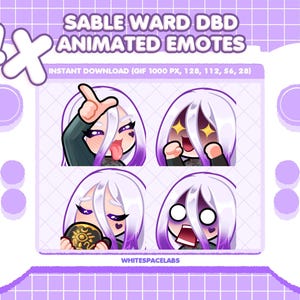 Sable Ward Animated dbd Emotes Bundle – Dead by Daylight Twitch & Discord GIF Pack