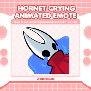 Hornet Crying Animated Emote GIF | Hollow Knight Silksong Twitch Emote ...