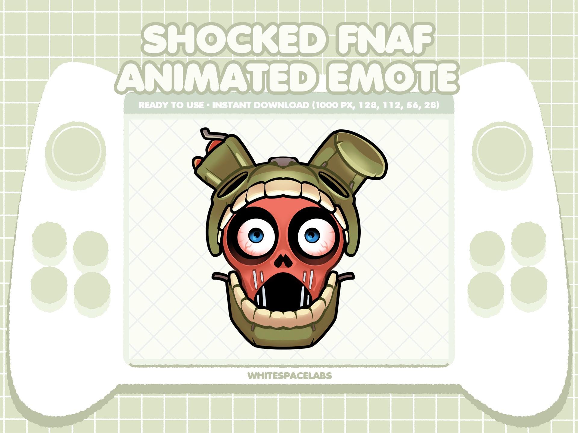 Shocked FNAF Animated Emote GIF – Springtrap Reaction for Twitch ...
