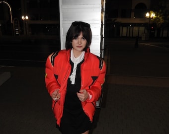 Misato Katsuragi Evangelion Inspired Puffer Jacket