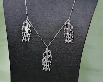 Powerlines Sterling Silver Necklace Serial Experiments Lain Inspired