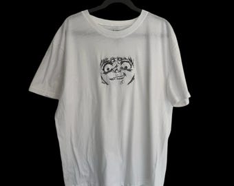 THE SCREAM Neon Genesis Evangelion Inspired Embroidered T Shirt