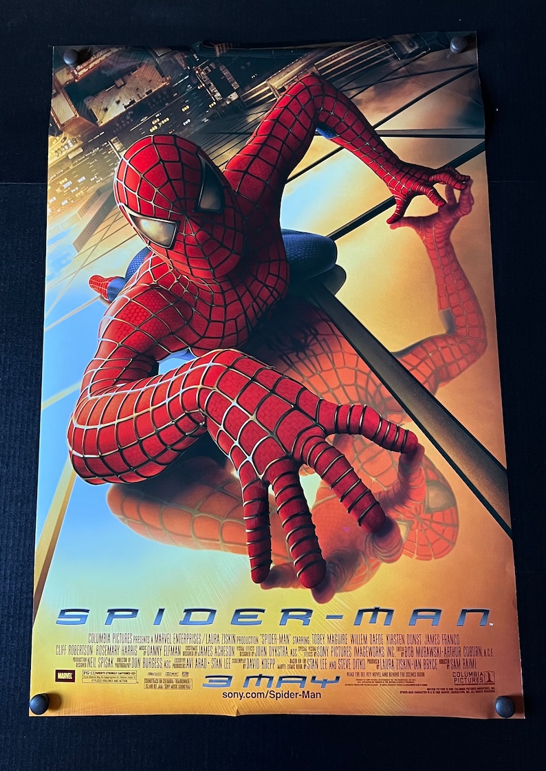 Spiderman Original Movie Poster Etsy