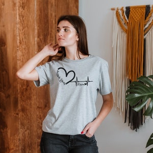 EKG Pulse of a Heart Warrior Mama: Show Your Support for CHD Awareness with Our Trendy T-Shirt