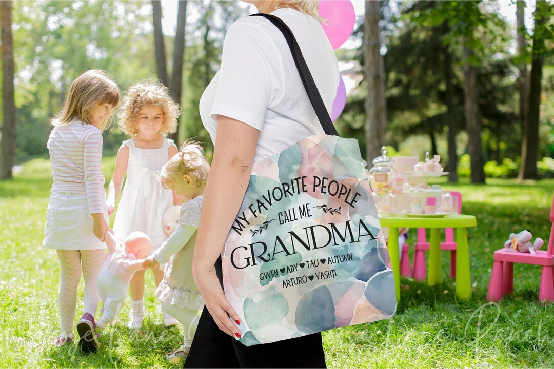 CafePress "When A Baby Is Born, So Is A Grandmother" Natural Canvas Tote Bag - Reusable Shopping Bag - View #6