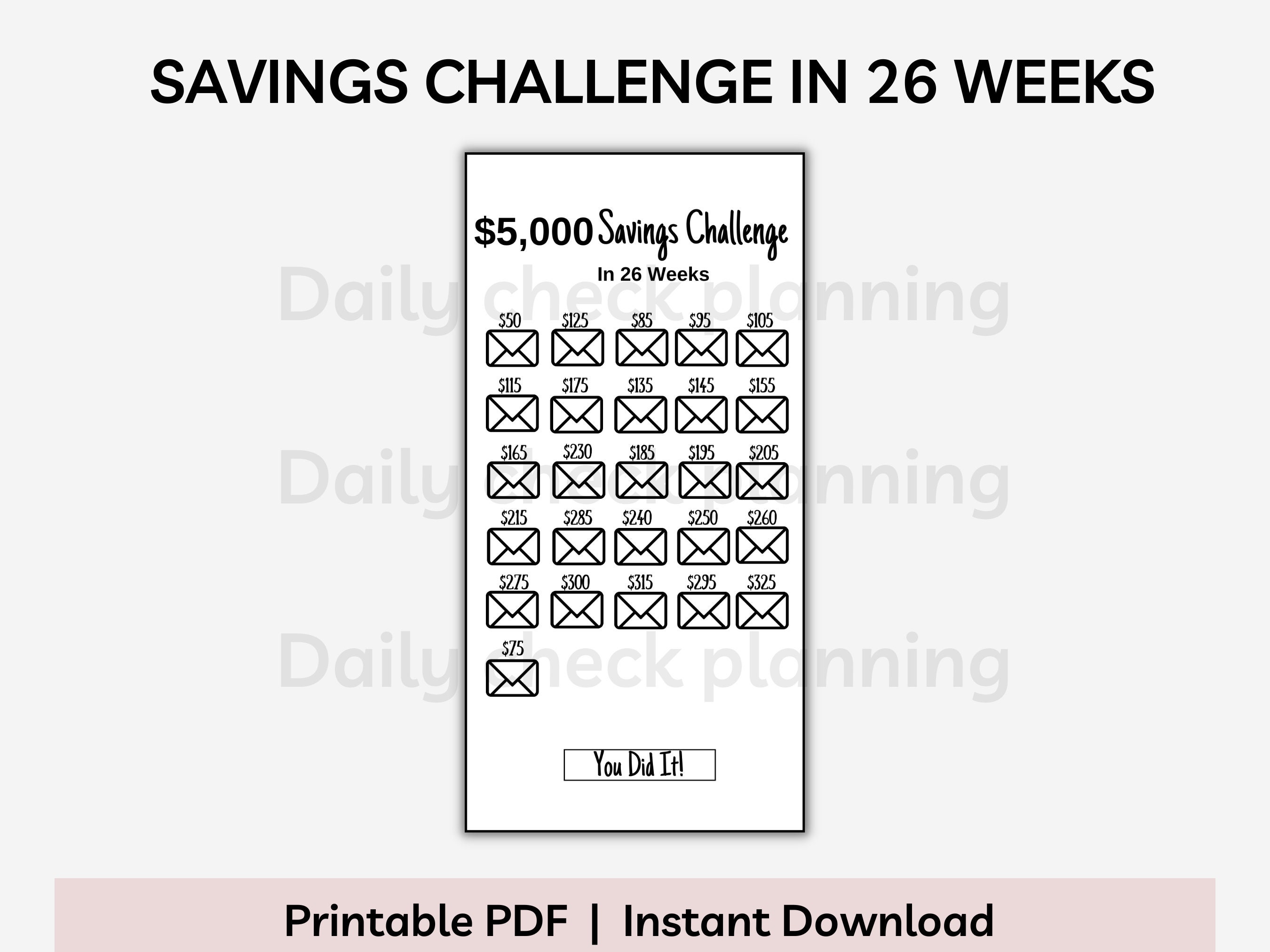 A6 3x6 Money Saving Challenge Bundle, Printable or Digital Pdf. Set of ...