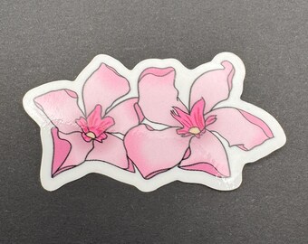 Oleander Flower 3" Glossy Sticker