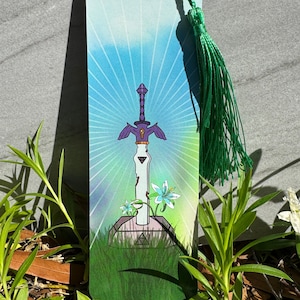 Master Sword Bookmark with Tassel | Zelda | Gift for Gamers & Book Lovers
