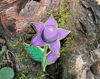 Nightshade Flower Enamel Pin 1.5” (Poison Garden Series)