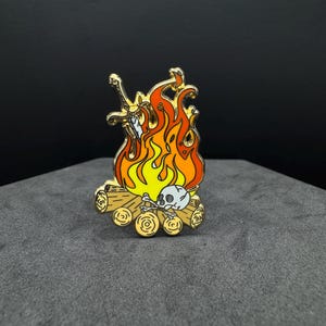 Bonfire Enamel Pin | Dark Souls Elden Ring | 1.5 in