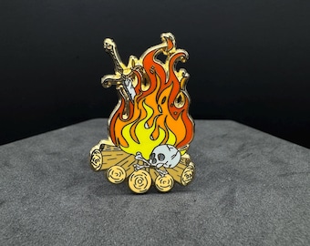 Pin esmaltado de Souls Bonfire - 1,5" (Última edición)
