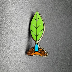 Pikmin Sprout Blau Emaille Pin | 1,5 in Hart Emaille