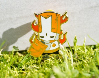 Orange (Feuer) Ritter |Castle Crashers| - 1.5" - Hard Enamel Pin