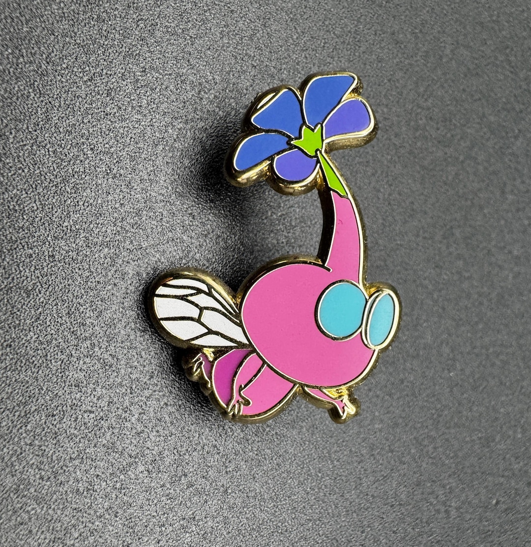 ザ・ワールド 専用 Pink Pikmin Enamel Pin - 1.25