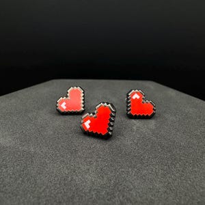 TINY Pixel Hearts Enamel Pin Set | Pixel Perfect Series | 0.5 in
