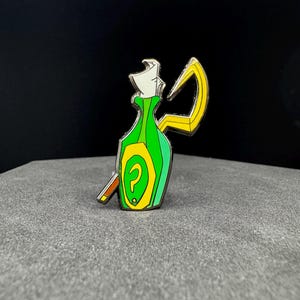 Bottle & Cane Enamel Pin | Sly Cooper | 1.5 in