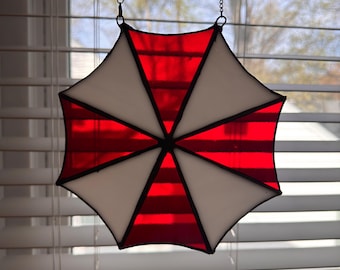 Atrapasueños de vidrieras hechas a mano de Resident Evil Umbrella Corp (7 pulgadas)