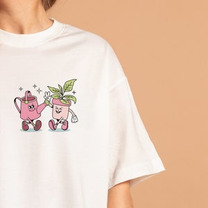 Växt PNG, SVG, digital sublimeringsfil, retro karaktärsdesign, trendig T-shirtdesign, groovy retro estetik, trendig retro växt clipart bild 2