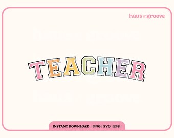 Retro Teacher SVG, Digital Sublimation, Trendy Teacher, Back To School SVG, Groovy Retro Aesthetic, Trendy Retro Clip Art, Teacher Life SVG