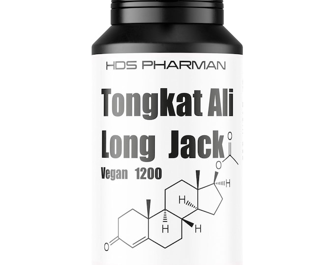 Long Jack Tongkat Ali & Fenugreek | Vegan Capsules | Herbal Extract | No Additives | Handmade | Laboratory Tested | HDS Pharman