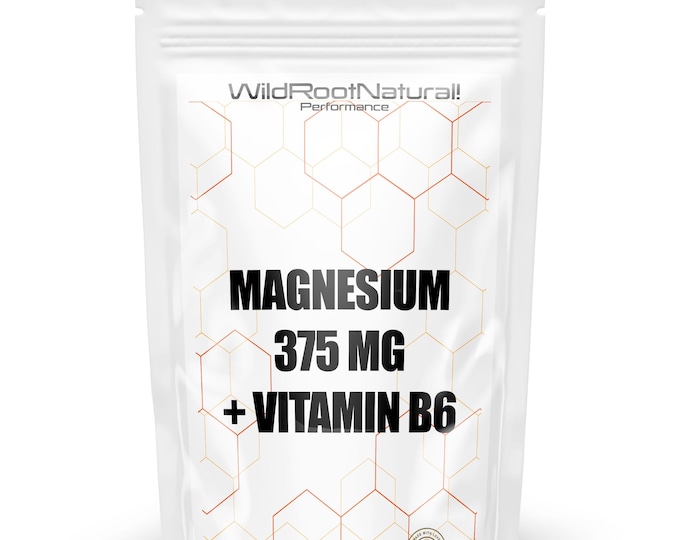 Magnesium 375 mg + Vitamin B6 – 90 vegan tablets – Monthly supply
