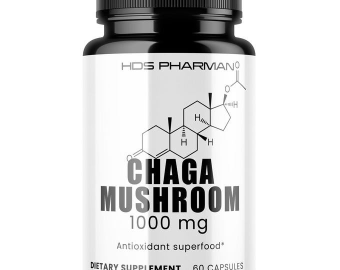 Chaga Mushroom - 60 vegan caps - 30 Day Supply