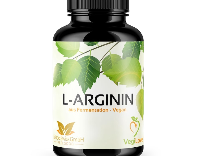 VegiLove L-Arginine Capsules – Vegan, fermented, no additives – 365 Capsules