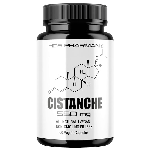 Cistanche Capsules 550mg Clean Extract Natural Cistanche Tubulosa Supplement High Potency 20 x Stronger Cistanche Powder Vegan