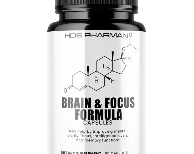 Brain & Focus Formula - 60 Capsules - 30 Day Supply