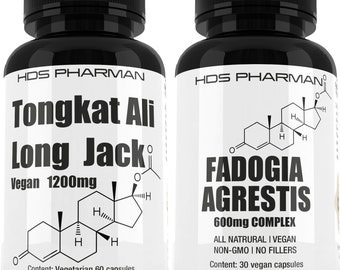 Natural Fadogia Agrestis & Long Jack Tongkat Ali Complex: Handmade Preservative-Free