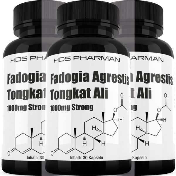 Tongkat Ali (Longjack) - Fadogia Agrestis - 1000mg - 3er Pack